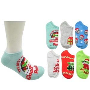 Star Wars The Mandalorian Women's Holiday No Show Socks, 6 pairs